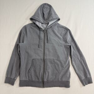 Slate & Stone Gray Zip Hoodie XL Runs Small Unisex Slim Fit